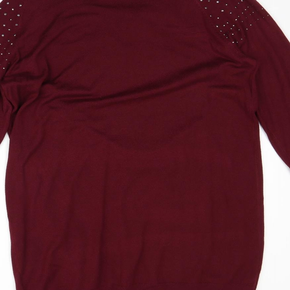 Soon Womens Red   Pullover Jumper Size 18
