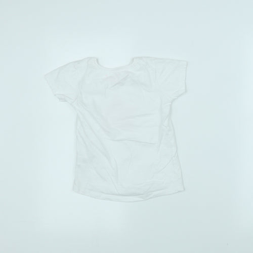 Primark Girls White   Basic T-Shirt Size 6-7 Years