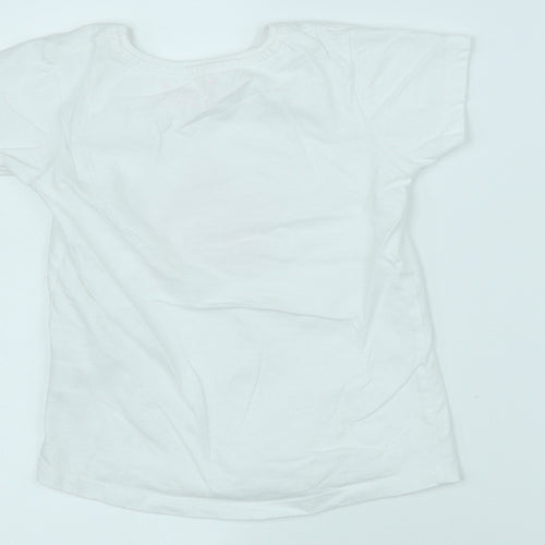 Primark Girls White   Basic T-Shirt Size 6-7 Years