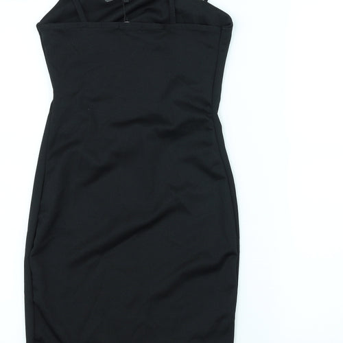PRETTYLITTLETHING Womens Black   Pencil Dress  Size 10