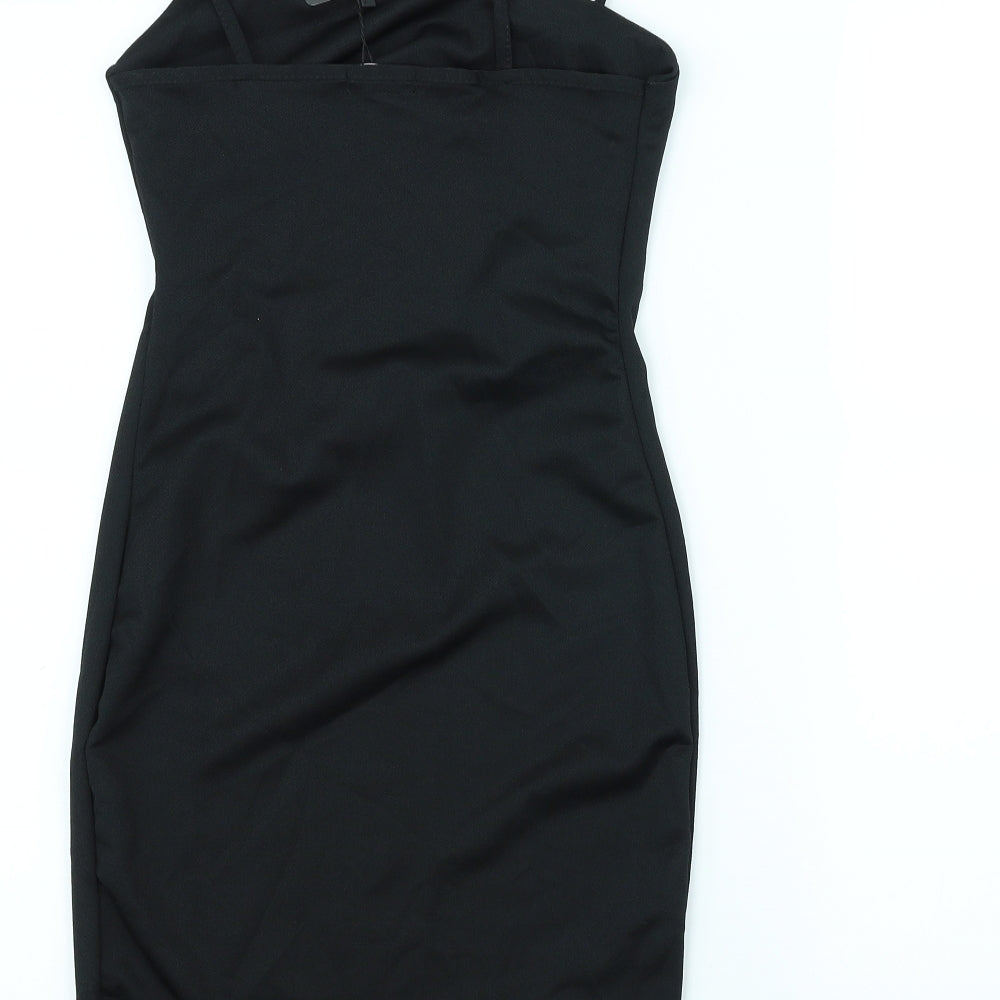 PRETTYLITTLETHING Womens Black   Pencil Dress  Size 10