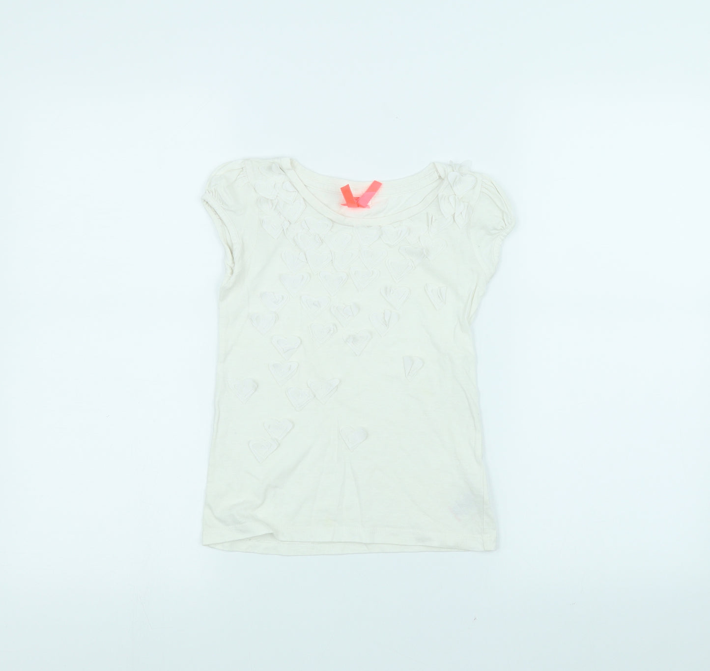 NEXT Girls White   Basic T-Shirt Size 5 Years