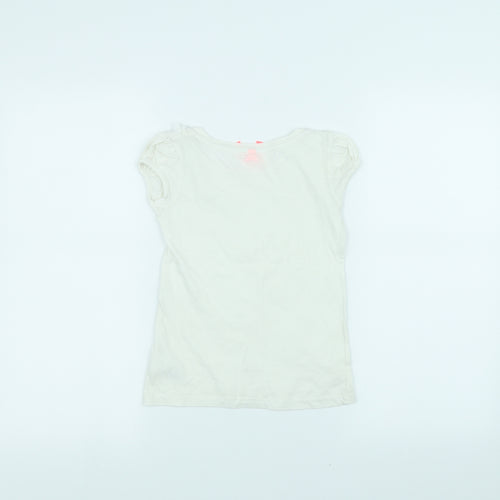 NEXT Girls White   Basic T-Shirt Size 5 Years