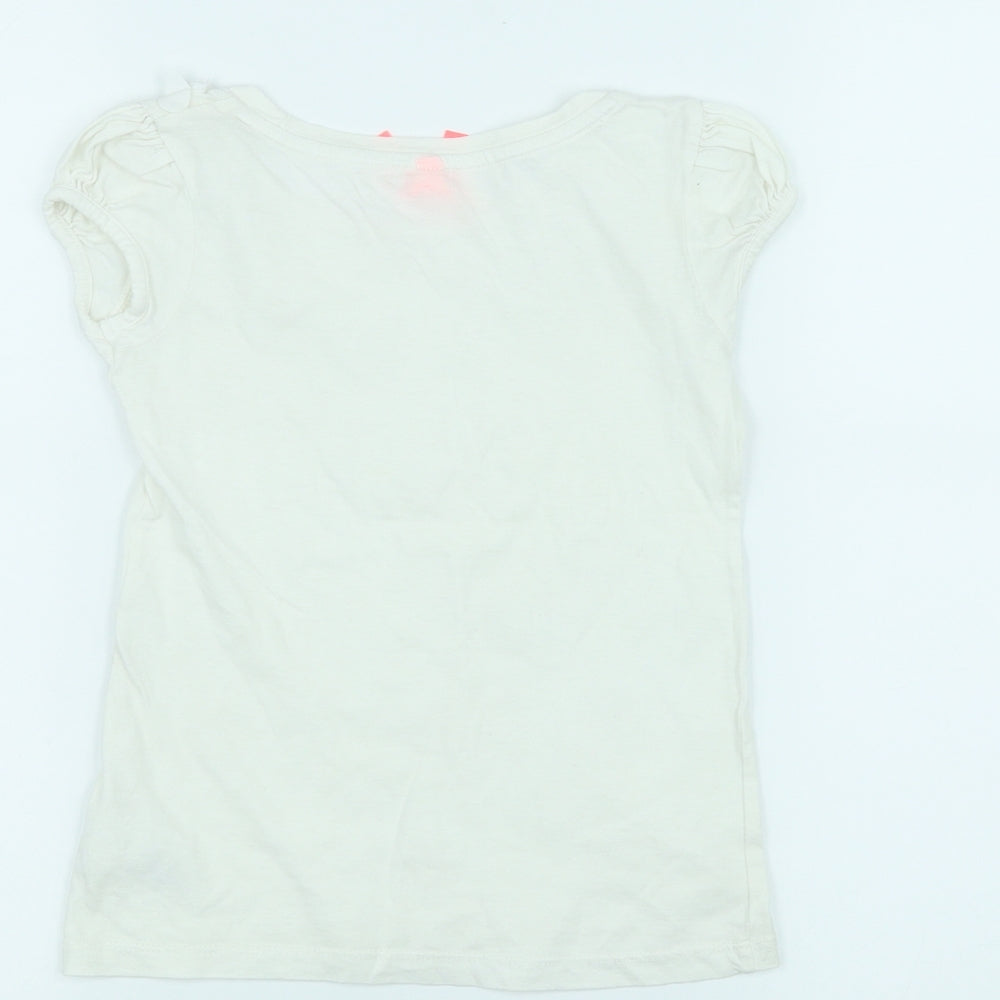 NEXT Girls White   Basic T-Shirt Size 5 Years