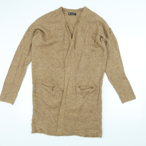 Avenue Womens Brown  Knit Jacket Coatigan Size 14