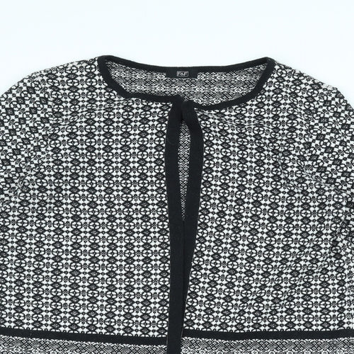 F&F Womens White  Knit Jacket Coatigan Size 12
