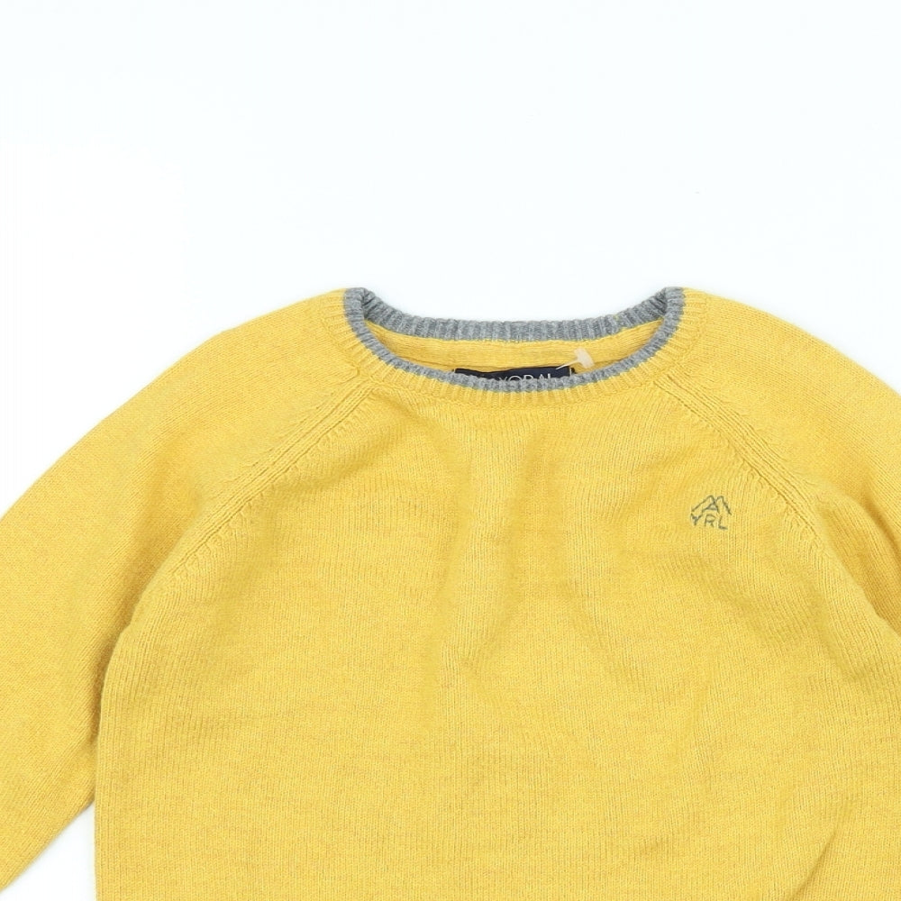 Mayoral Boys Yellow  Knit Pullover Jumper Size 5 Years