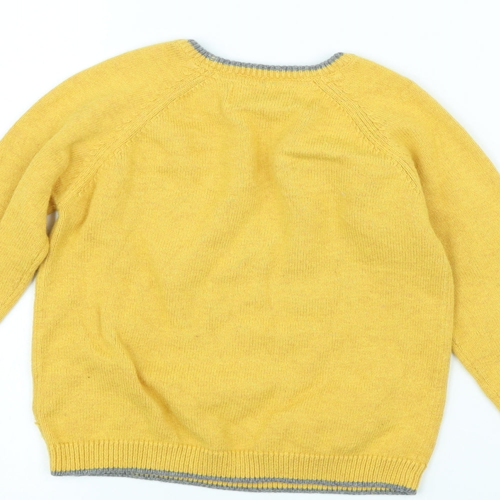 Mayoral Boys Yellow  Knit Pullover Jumper Size 5 Years