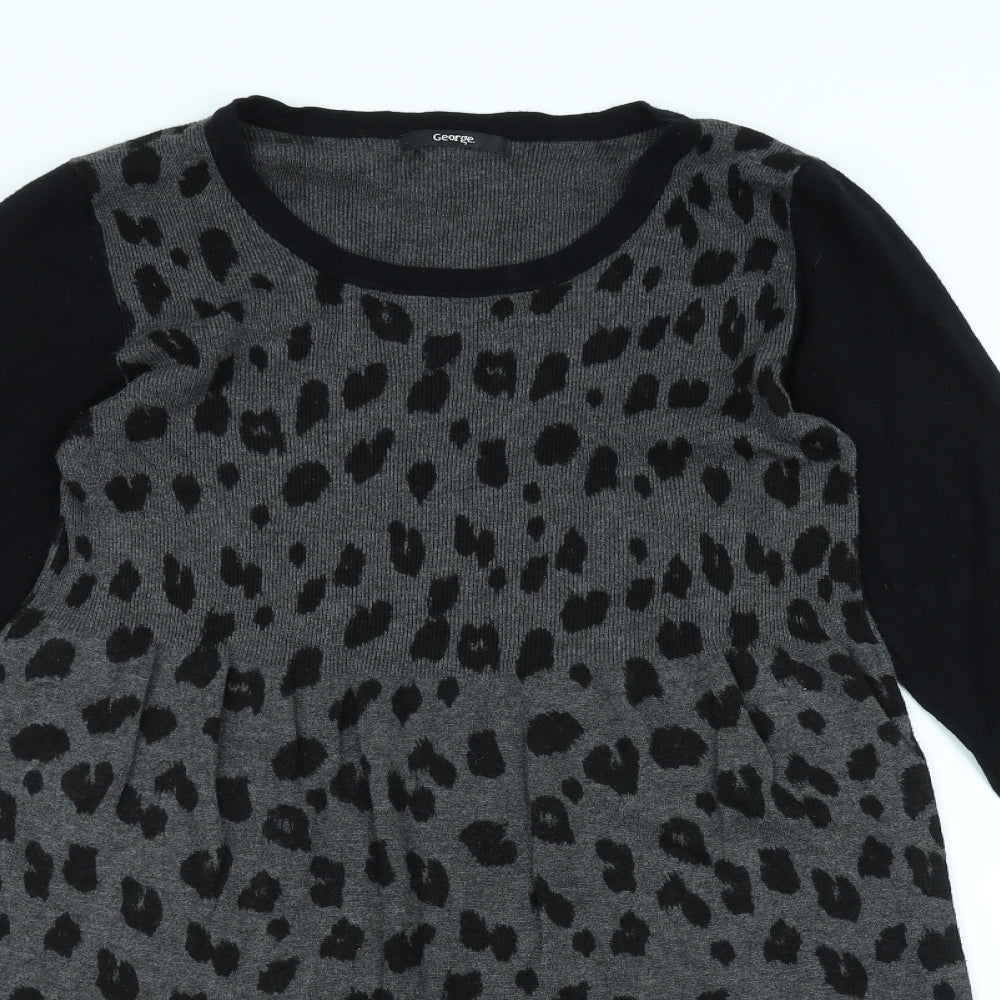 George Womens Black   Basic T-Shirt Size 14
