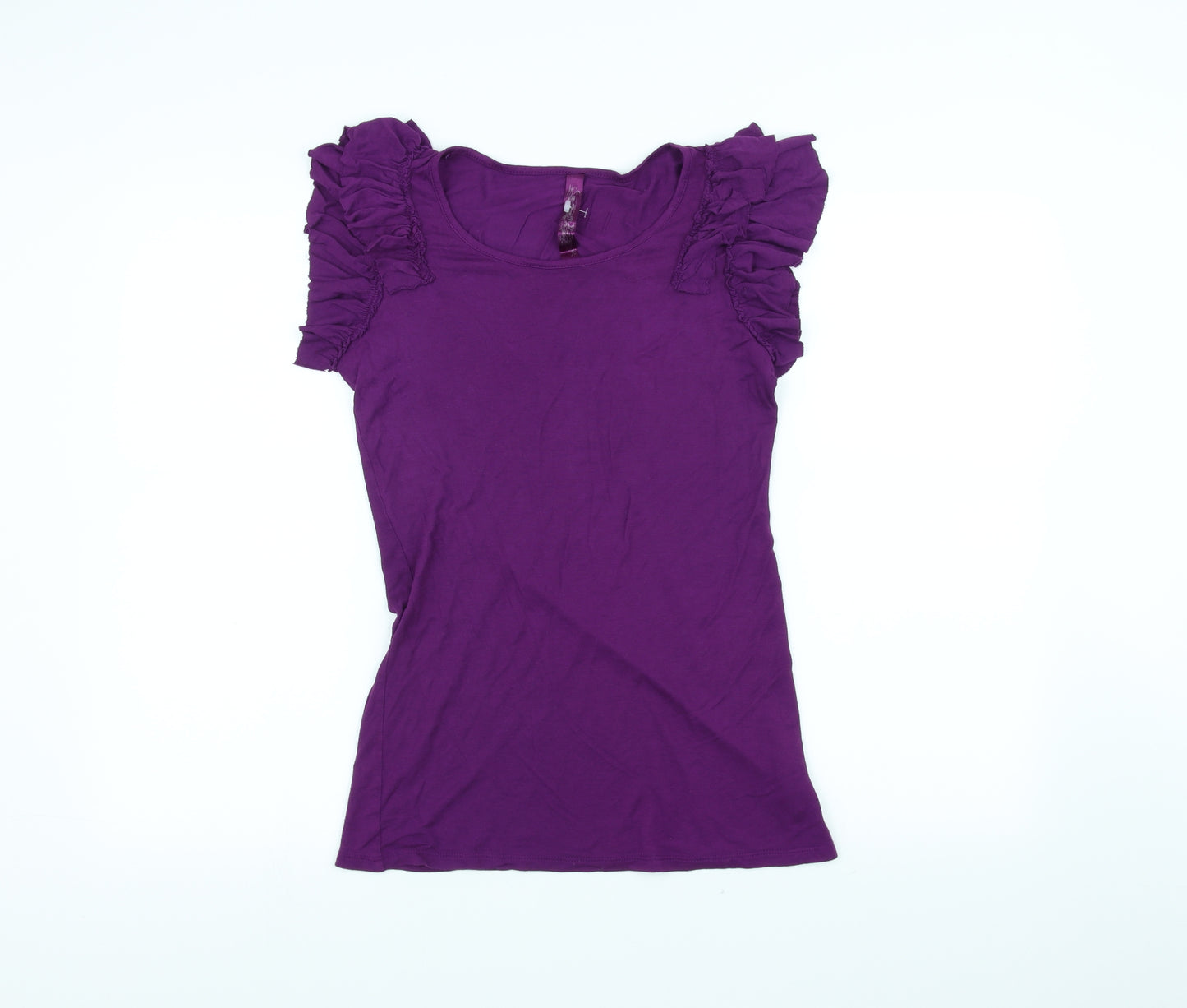 TU Womens Purple   Basic T-Shirt Size 10