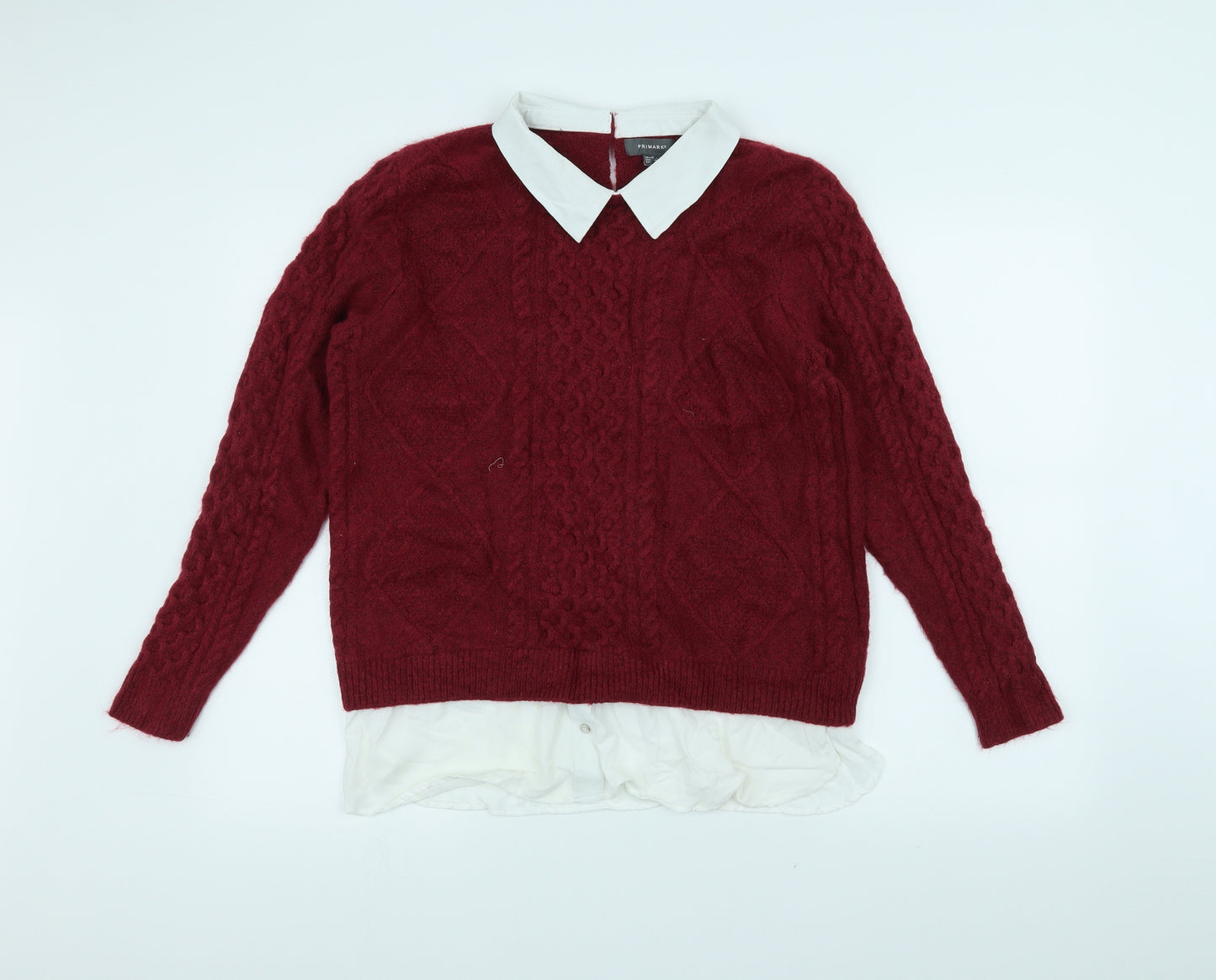 Primark Womens Red   Pullover Jumper Size M