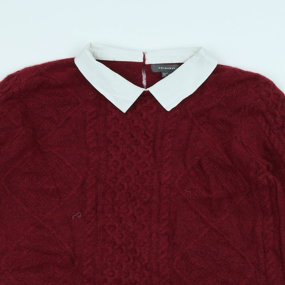 Primark Womens Red   Pullover Jumper Size M