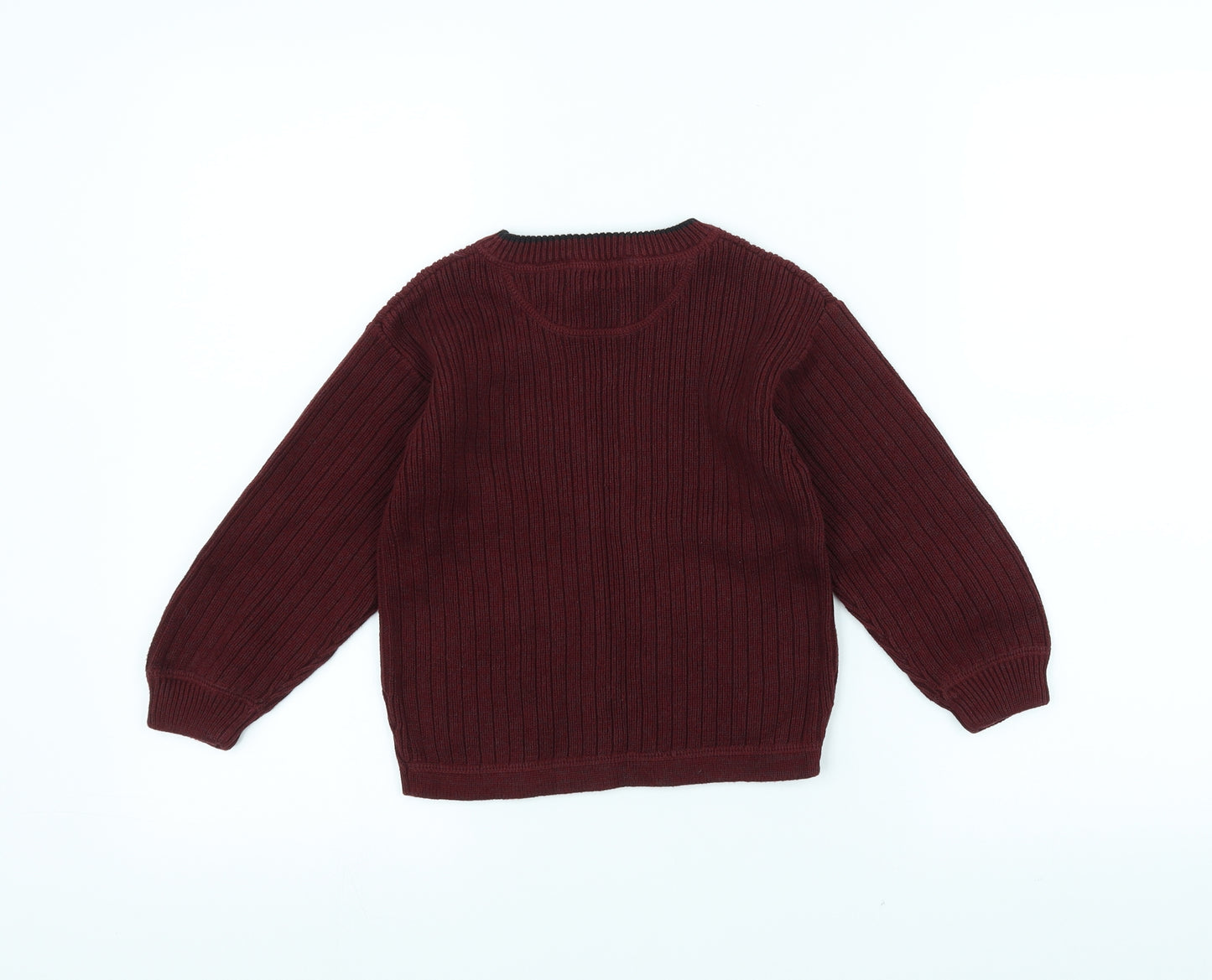 Covington Boys Red  Knit Pullover Jumper Size 4 Years