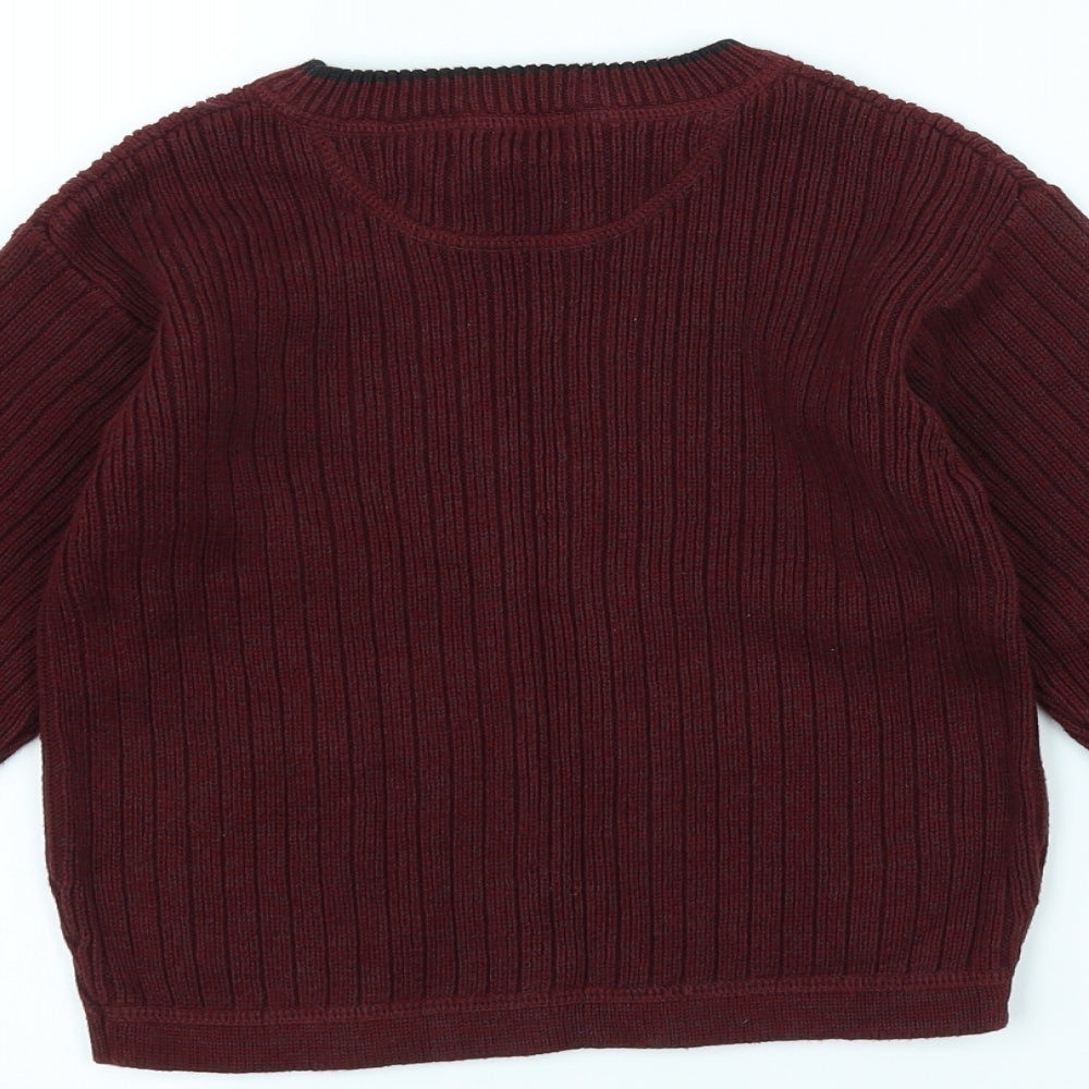 Covington Boys Red  Knit Pullover Jumper Size 4 Years