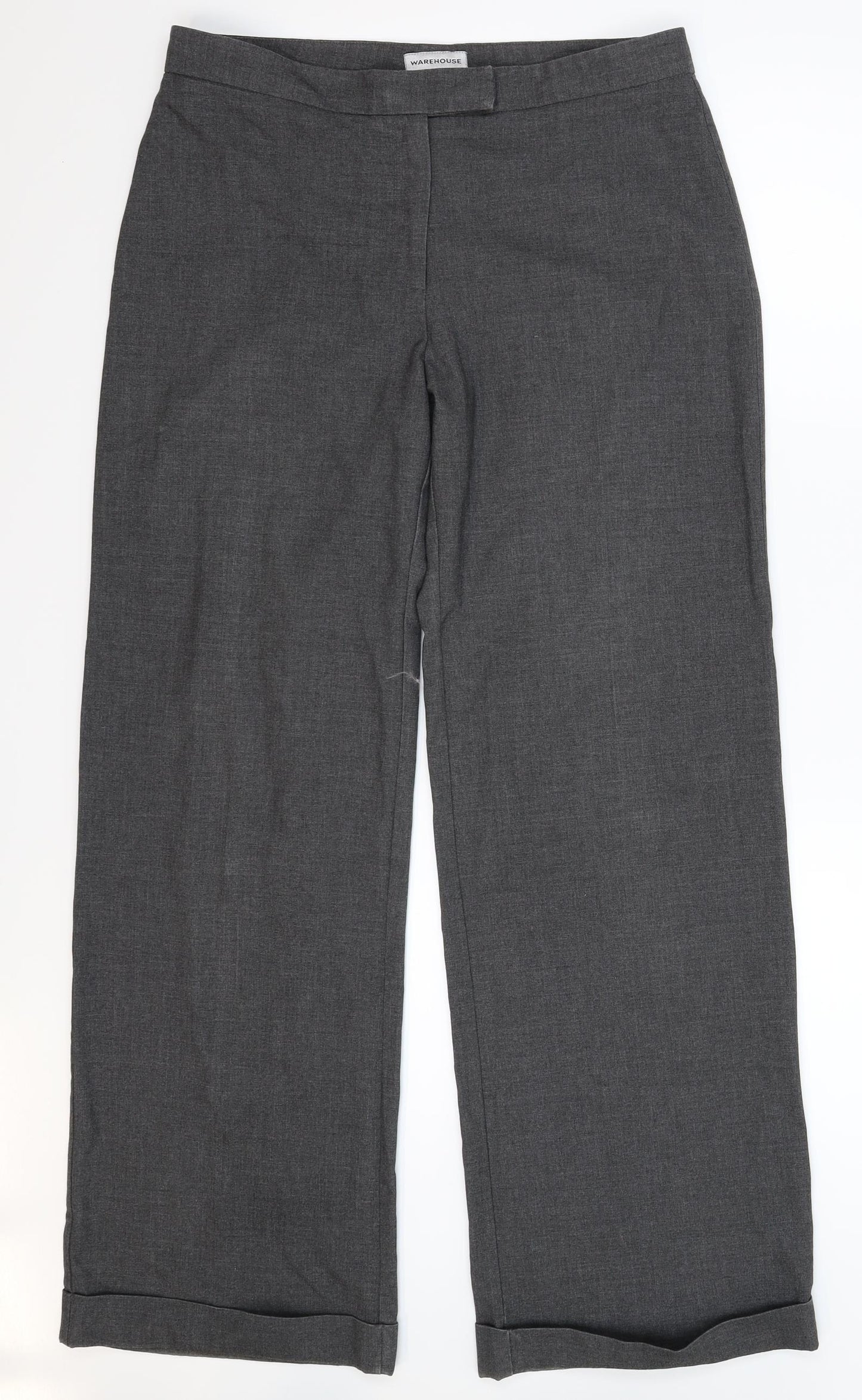 Warehouse Womens Grey   Dress Pants Trousers Size 14 L31 in