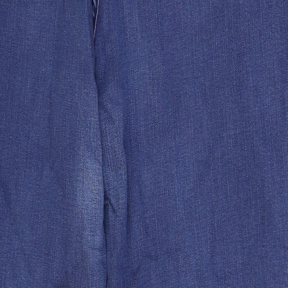 Marks and Spencer Womens Blue  Denim Straight Jeans Size 14 L25 in