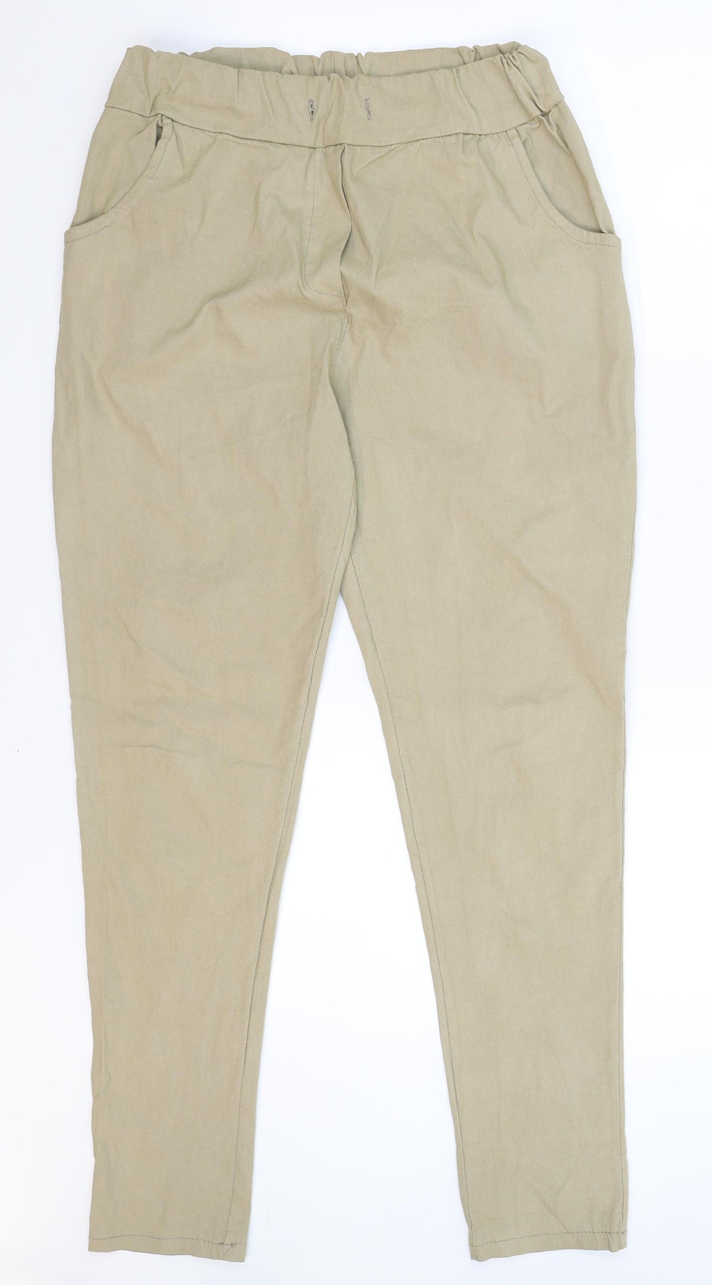 Preworn Womens Beige   Capri Leggings Size 10 L28 in