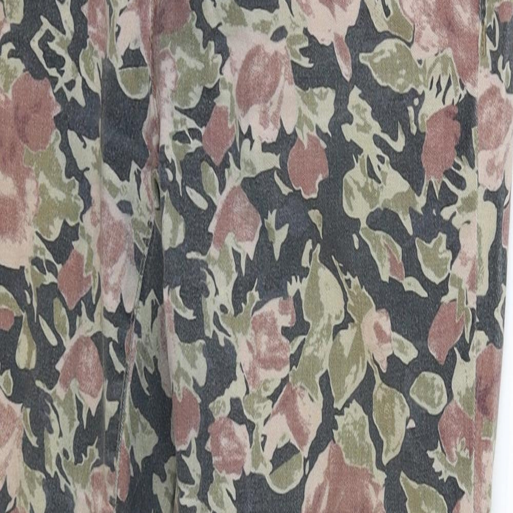 Mango Womens Multicoloured Floral Denim Jegging Jeans Size 10 L27 in