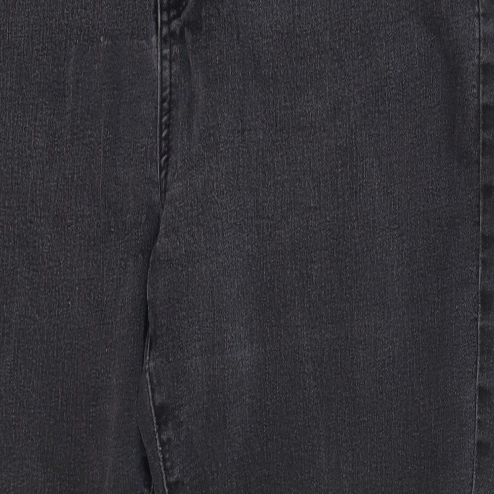 TU Womens Black  Denim Straight Jeans Size 16 L28 in