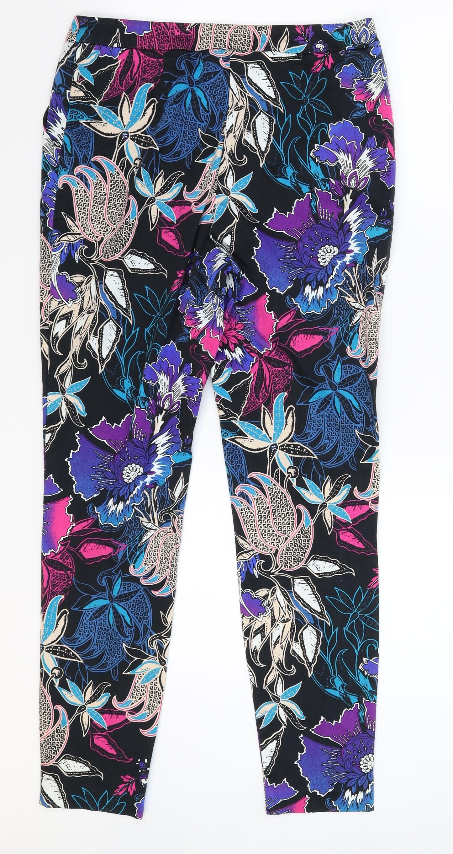 George Womens Multicoloured Floral  Trousers  Size 8 L27 in