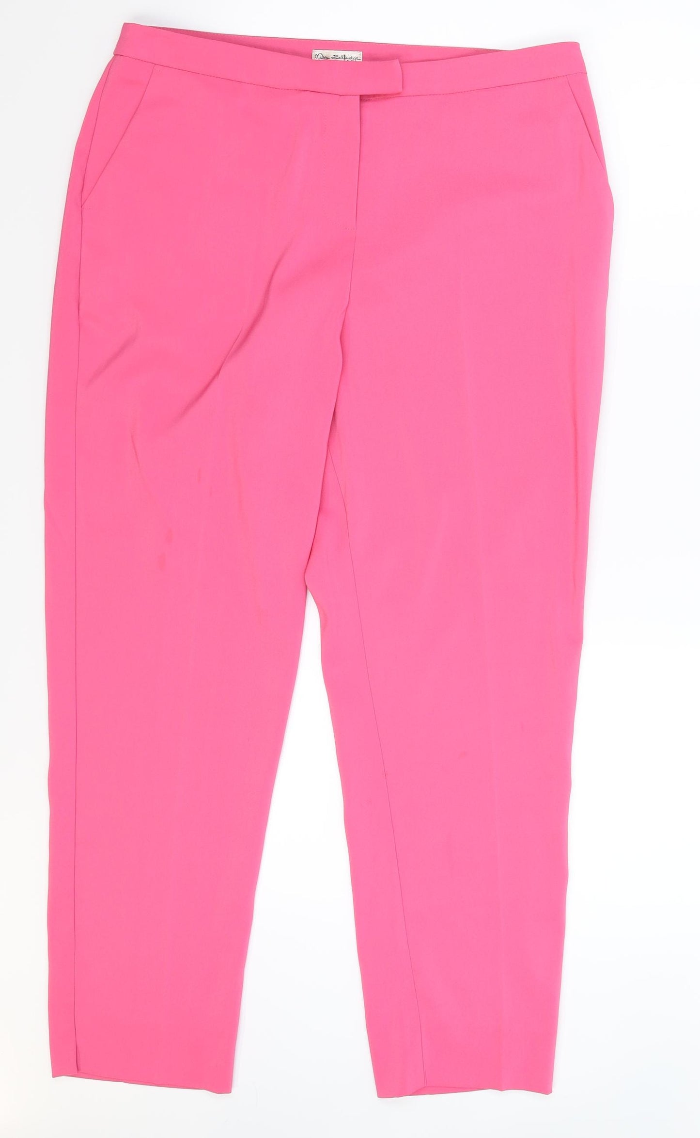 Miss Selfridge Womens Pink   Trousers  Size 12 L26 in