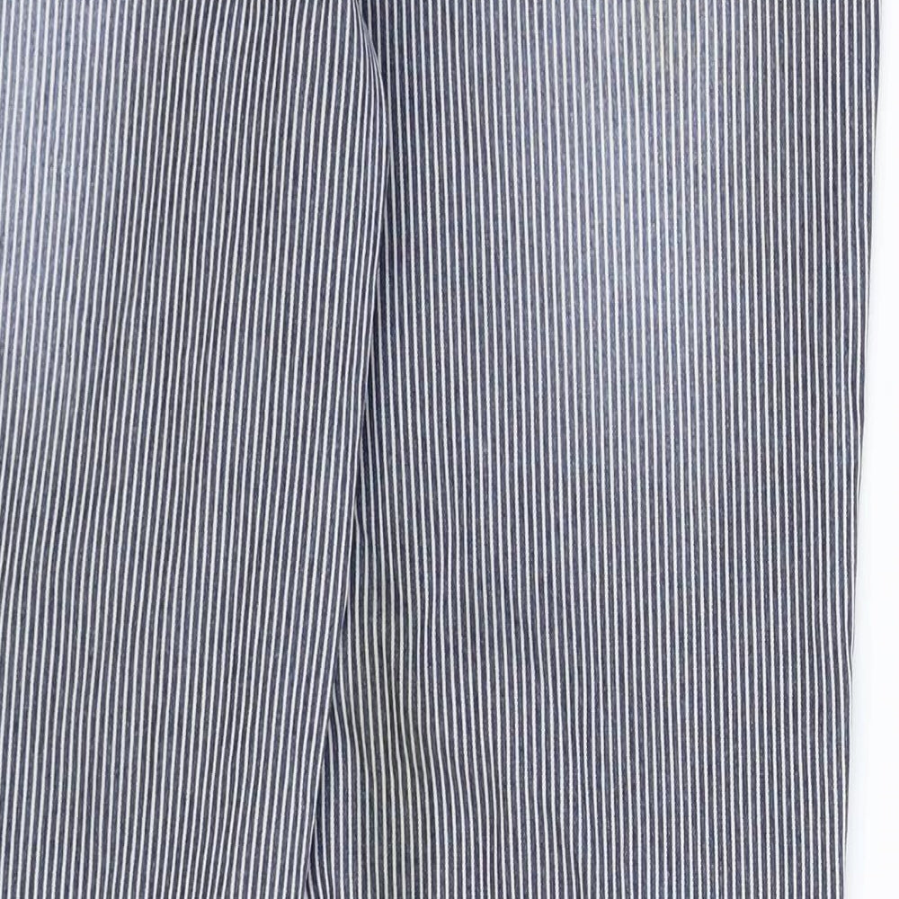TU Womens Blue Striped Denim Skinny Jeans Size 12 L31 in