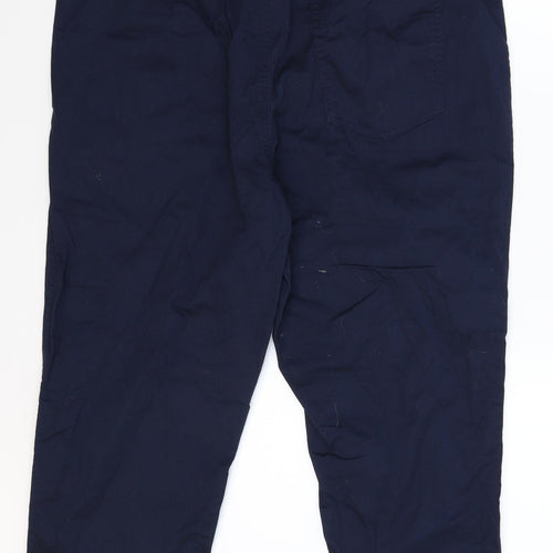 F&F Womens Blue   Cropped Trousers Size 16 L21 in