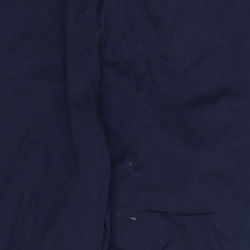 F&F Womens Blue   Cropped Trousers Size 16 L21 in