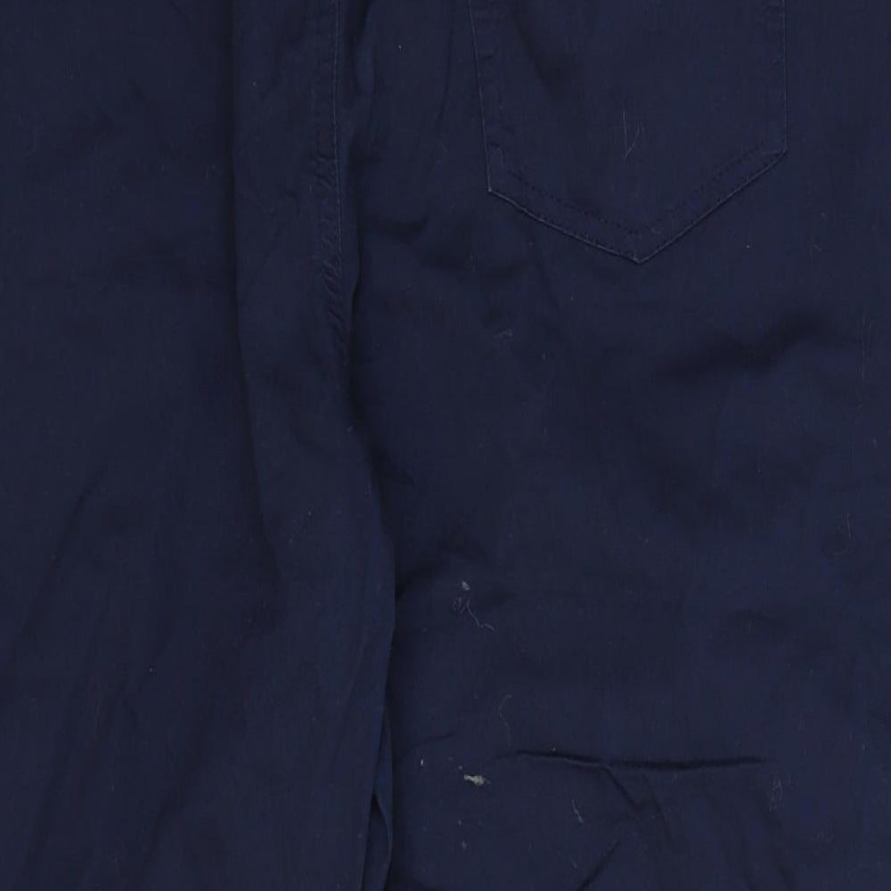F&F Womens Blue   Cropped Trousers Size 16 L21 in