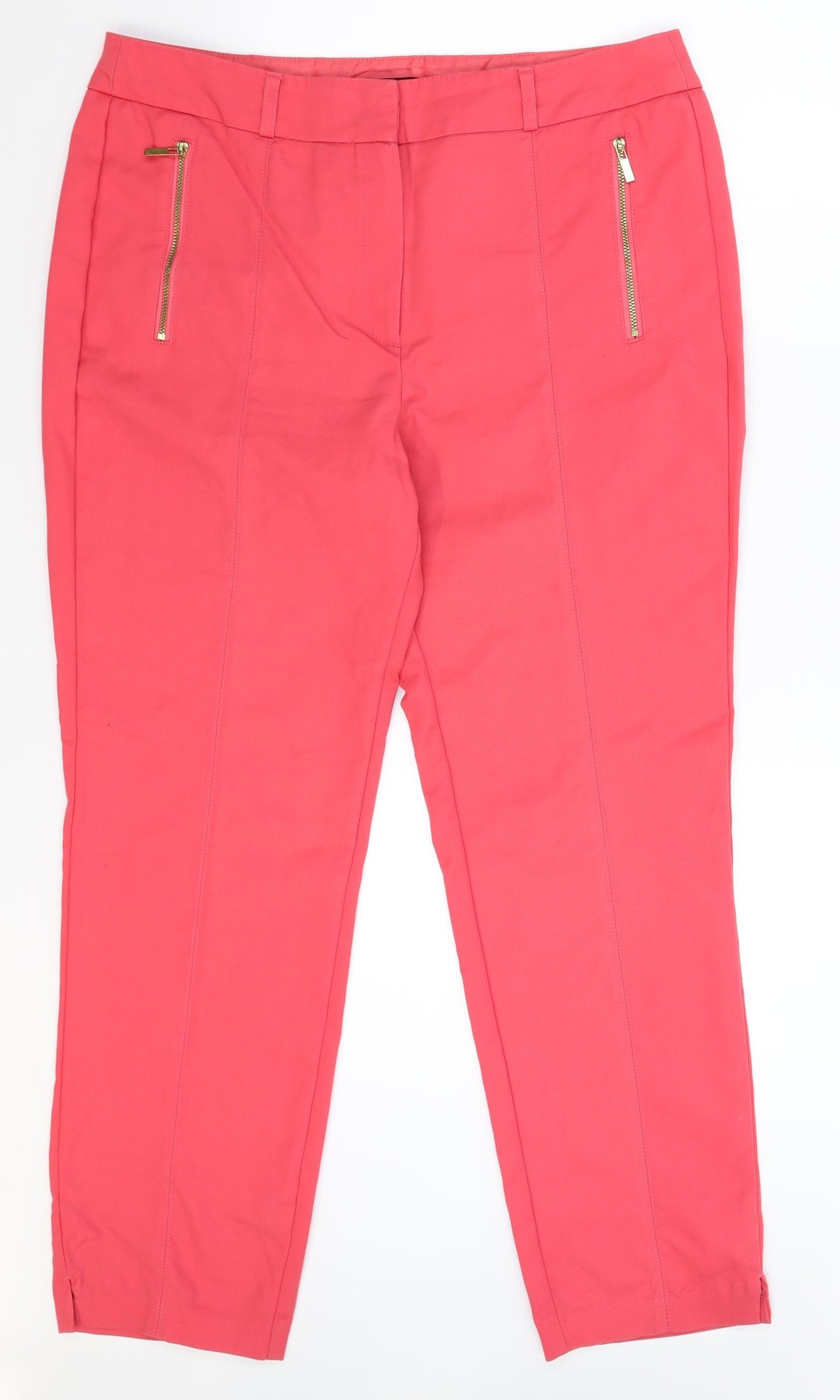 F&F Womens Pink   Trousers  Size 12 L27 in
