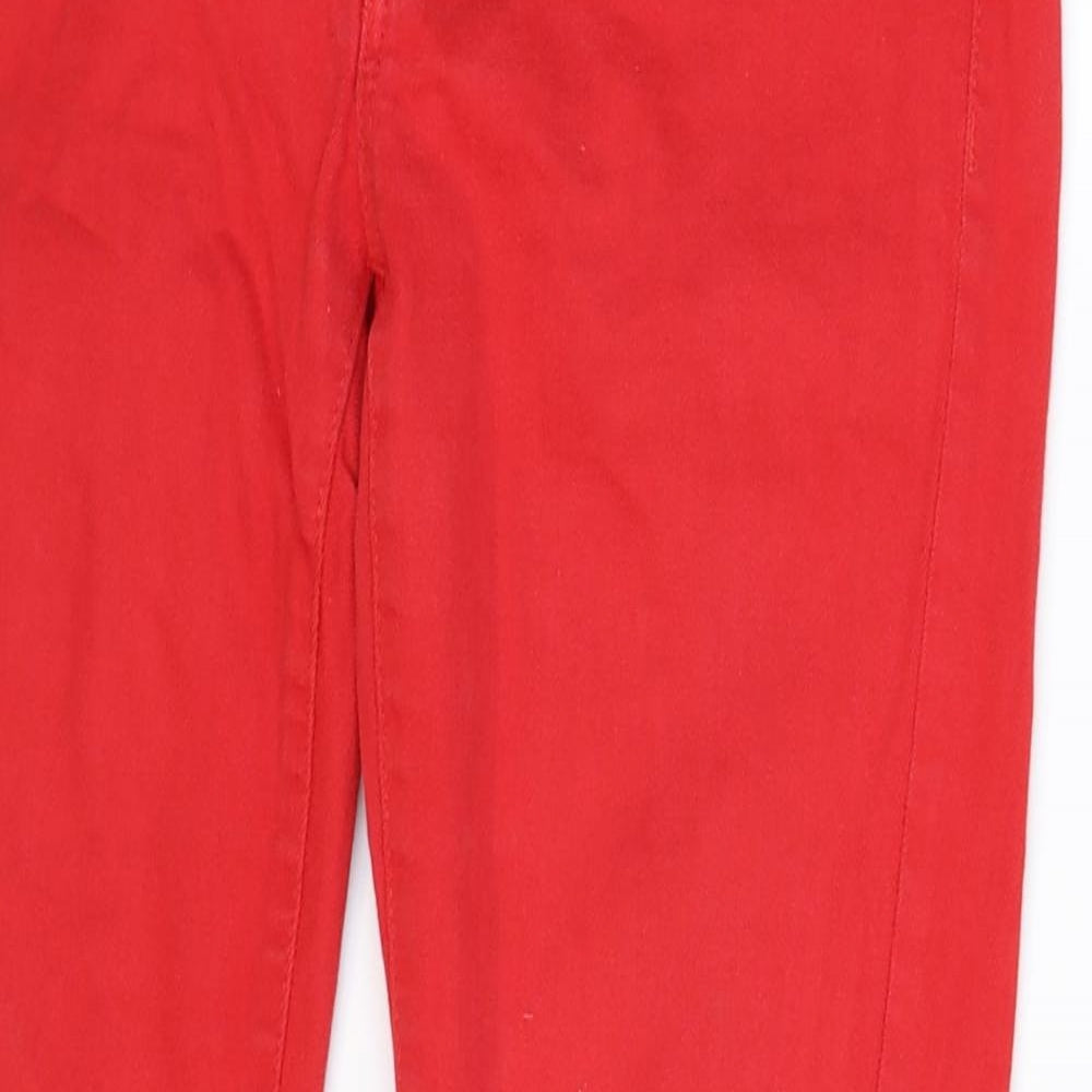 Mango Womens Red  Denim Jegging Jeans Size 12 L29 in