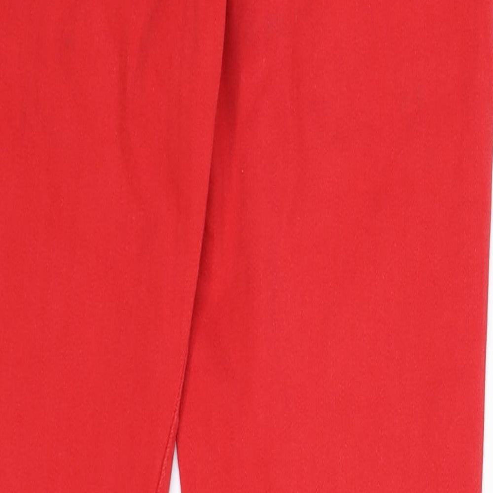 Mango Womens Red  Denim Jegging Jeans Size 12 L29 in