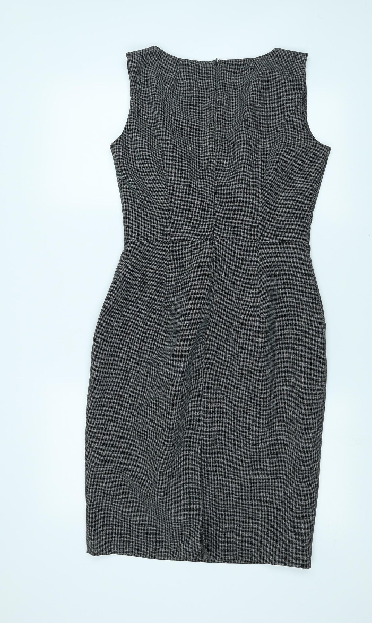 Primark Womens Grey Geometric  Pencil Dress  Size 10