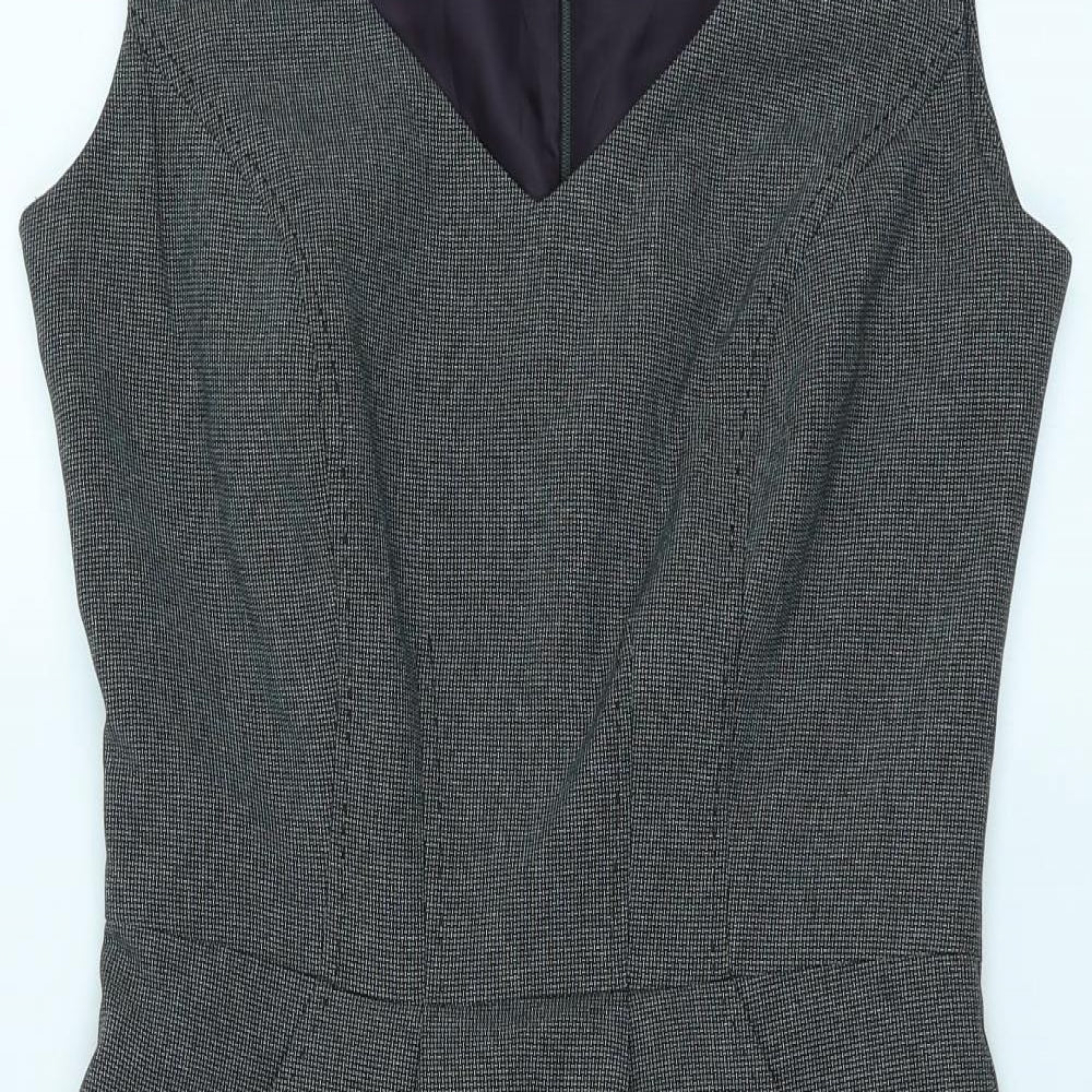 Primark Womens Grey Geometric  Pencil Dress  Size 10