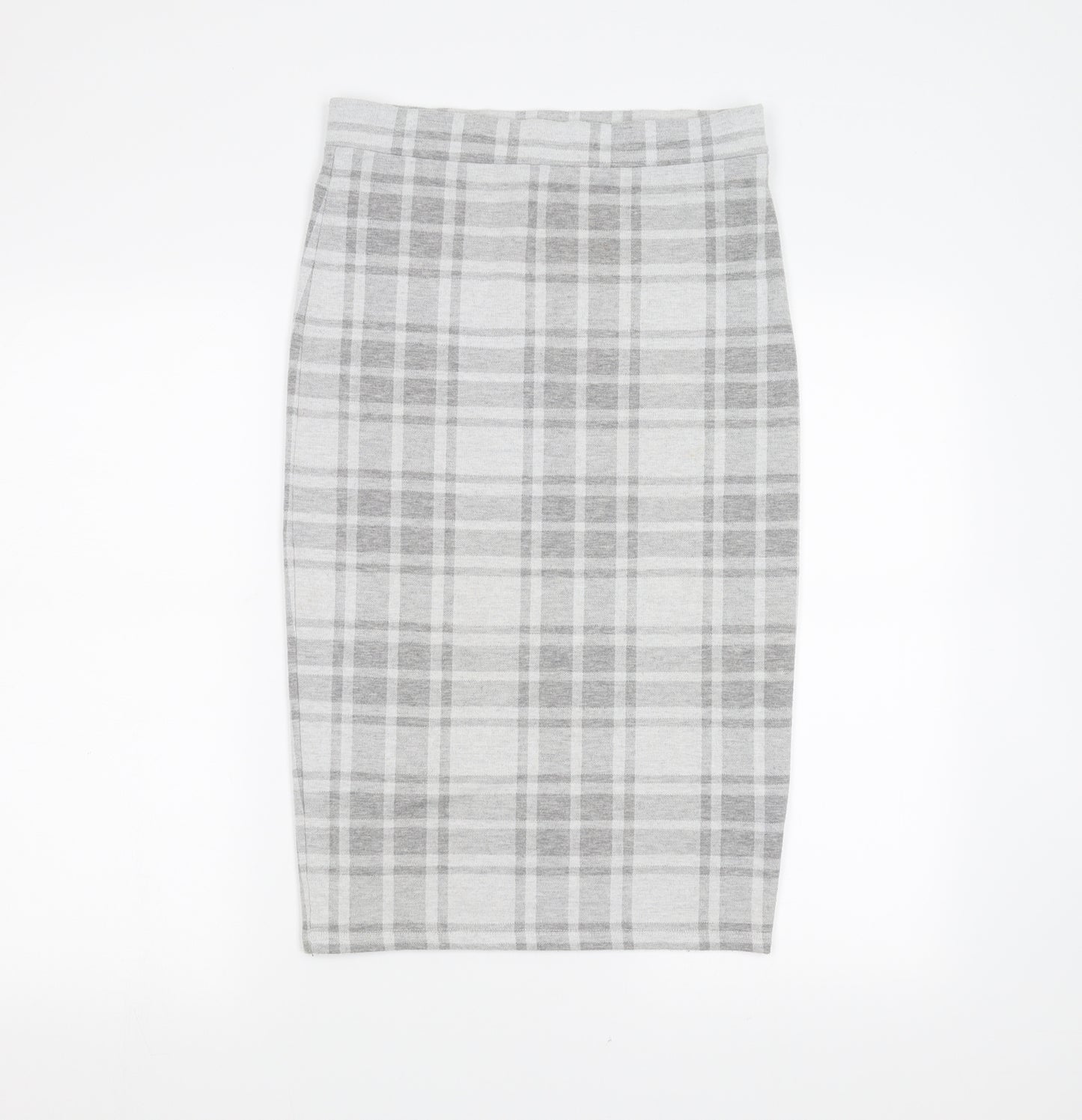 River Island Womens Grey Check  Straight & Pencil Skirt Size 12