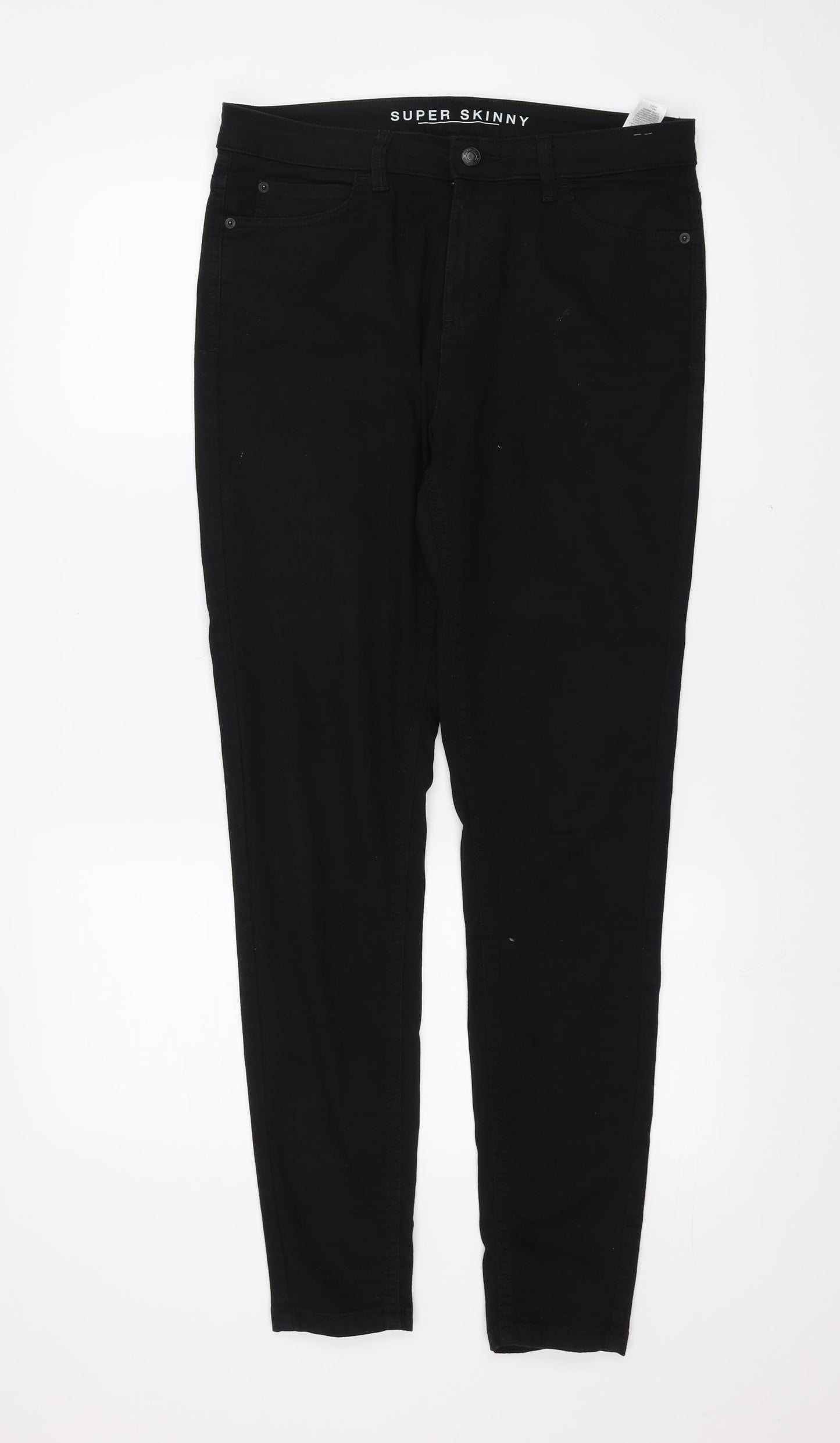 Marks and Spencer Womens Black  Denim Skinny Jeans Size 12 L30 in - super skinny