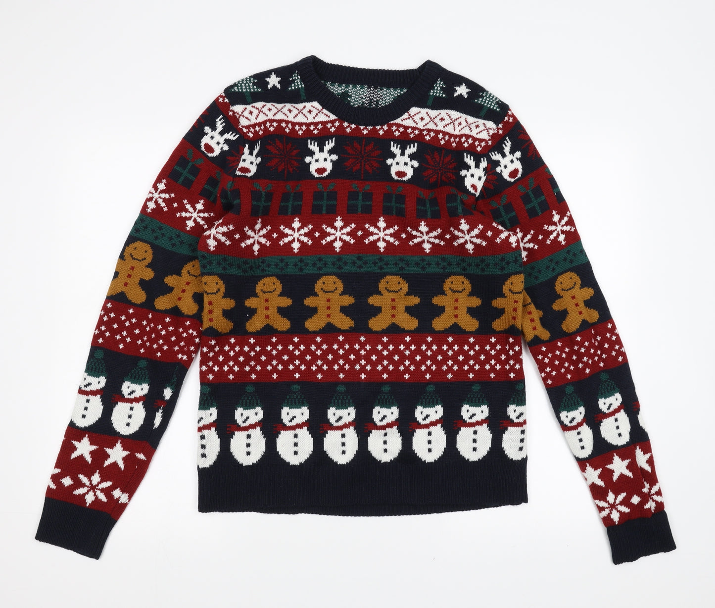 Nutmeg Mens Blue   Pullover Jumper Size S  - Christmas  Jumper