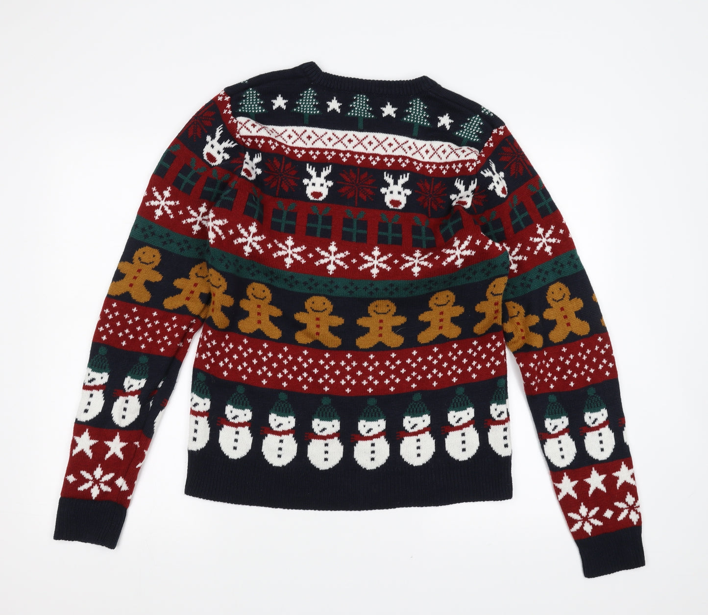 Nutmeg Mens Blue   Pullover Jumper Size S  - Christmas  Jumper