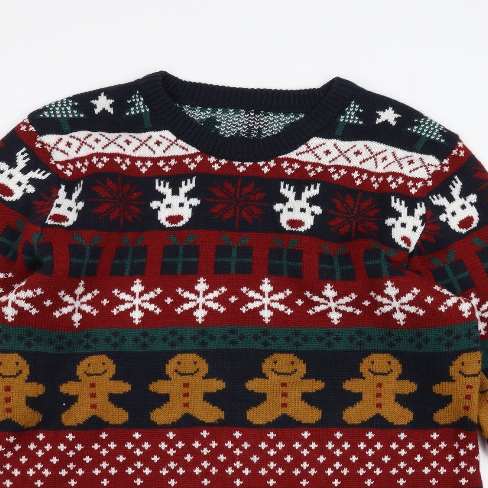 Nutmeg Mens Blue   Pullover Jumper Size S  - Christmas  Jumper