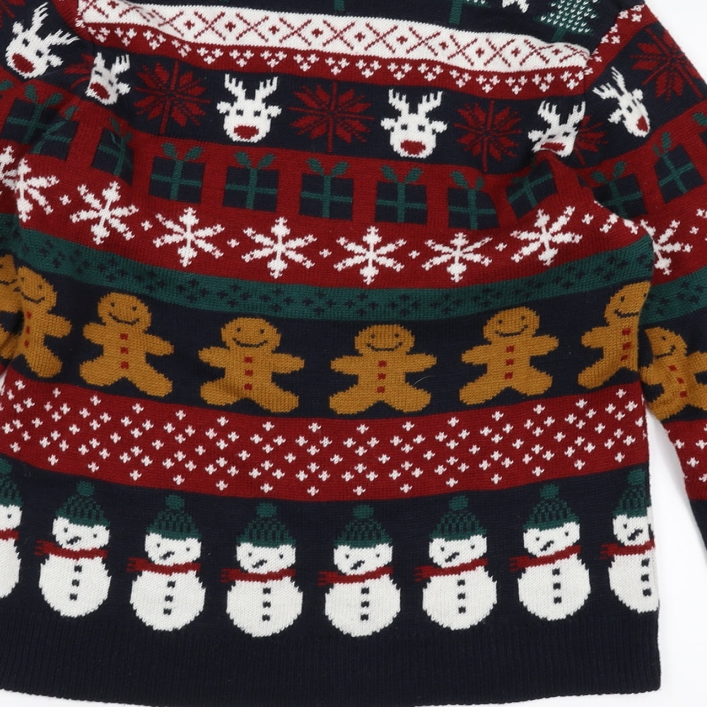 Nutmeg Mens Blue   Pullover Jumper Size S  - Christmas  Jumper