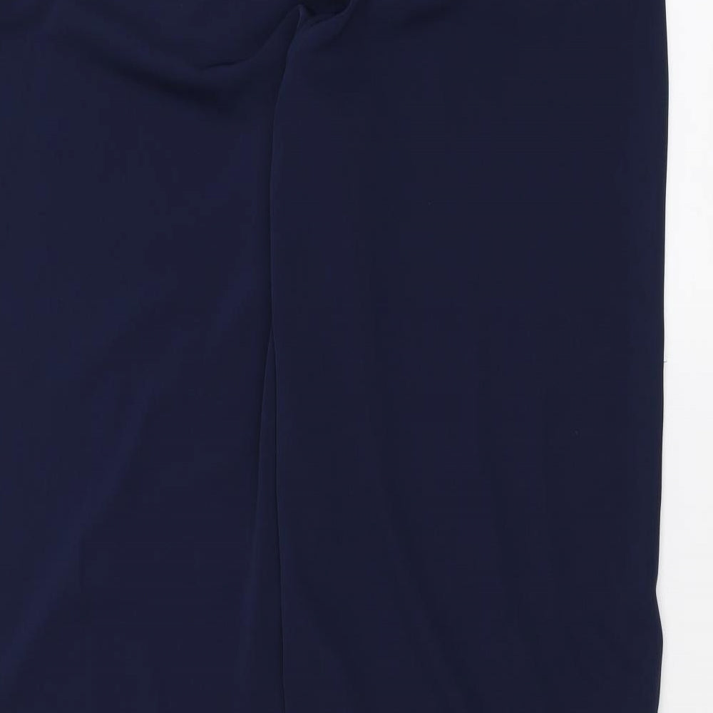 Nutmeg Womens Blue   Trousers  Size 14 L32 in - split leg