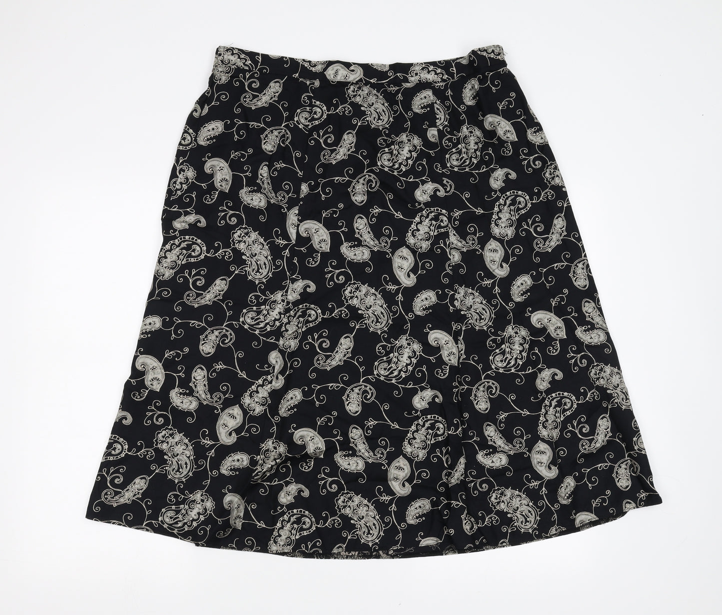 Marks and Spencer Womens Black Paisley  Mini Skirt Size 20
