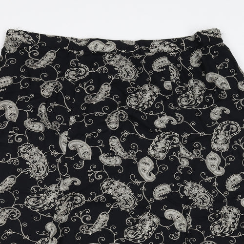 Marks and Spencer Womens Black Paisley  Mini Skirt Size 20