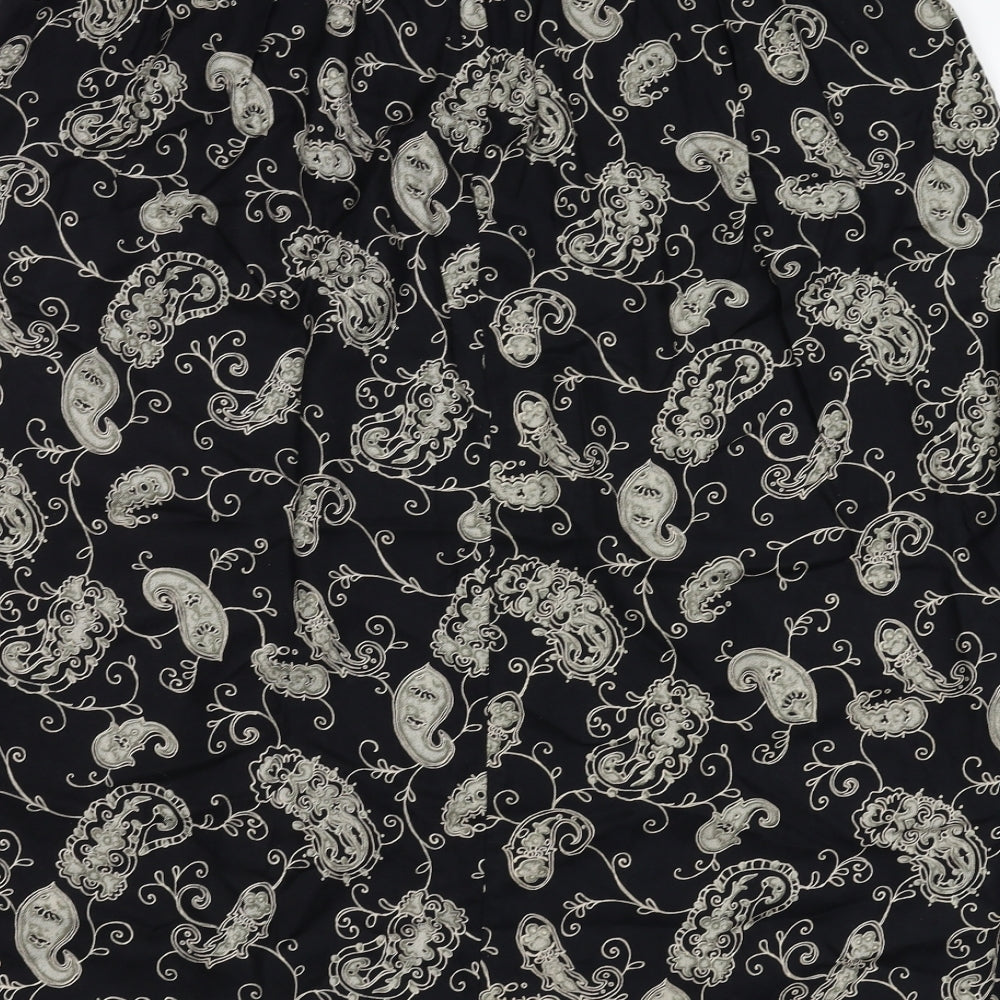 Marks and Spencer Womens Black Paisley  Mini Skirt Size 20