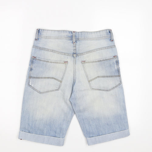 Primark Mens Blue  Denim Bermuda Shorts Size 28 in