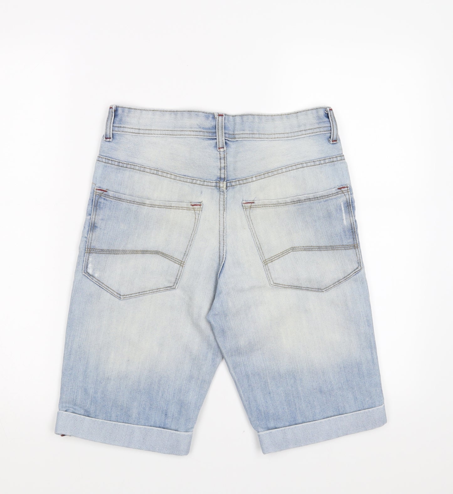 Primark Mens Blue  Denim Bermuda Shorts Size 28 in