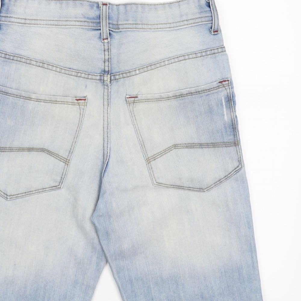 Primark Mens Blue  Denim Bermuda Shorts Size 28 in