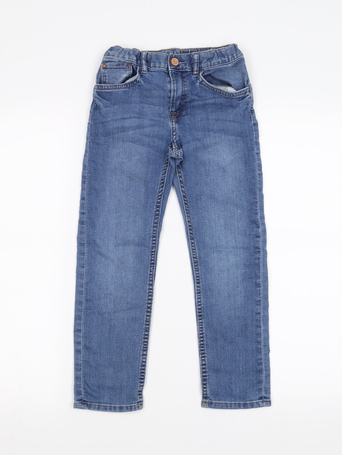 H&M Boys Blue  Denim Straight Jeans Size 6-7 Years