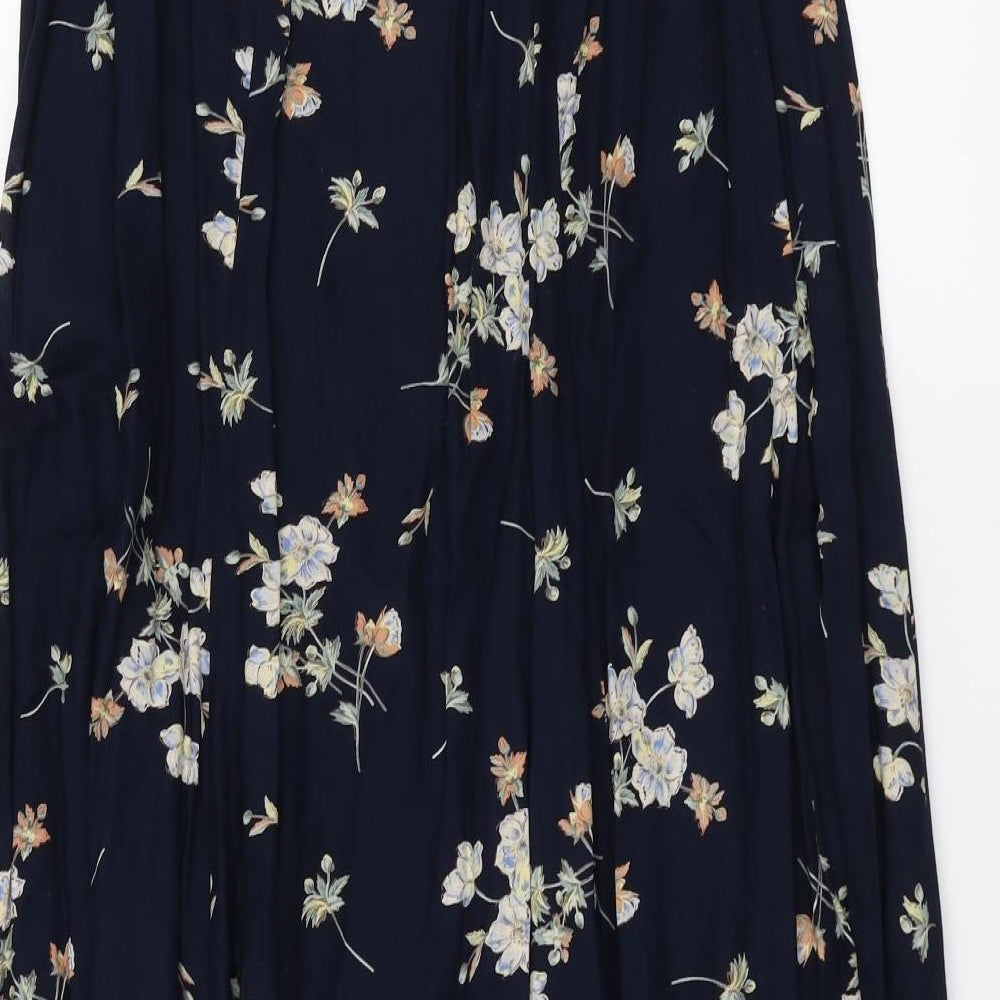 exceptional woman Womens Blue Floral  Maxi Skirt Size 18