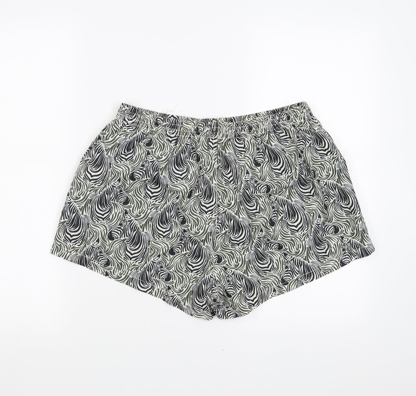 Zara Mens Green Geometric  Bermuda Shorts Size XL - Swim Short